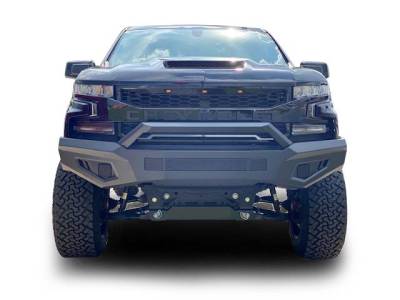 Black Horse Off Road - B | Armour II Heavy Duty Front Bumper | Black | AFB-SI19 - Image 4