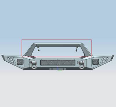 Black Horse Off Road - B | Armour Front Bumper | Black | AFB-WR20 - Image 4