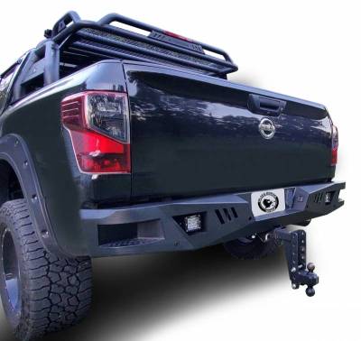 I | Heavy Duty Armour Rear Bumper Kit | Black | With LED Lights (2x pair LED cube) |   ARB-NITI-KIT