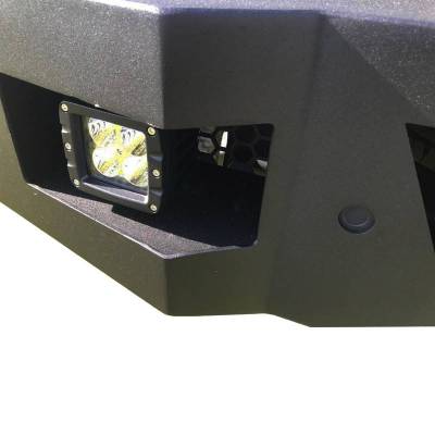 Black Horse Off Road - I | Heavy Duty Armour Rear Bumper Kit | Black | With LED Lights (2x pair LED cube) | ARB-SI25-11-KIT - Image 5