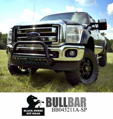 Bull Bars - Bull Bar - Black Horse Off Road - A | Bull Bar | Black | Skid Plate | BB045211A-SP