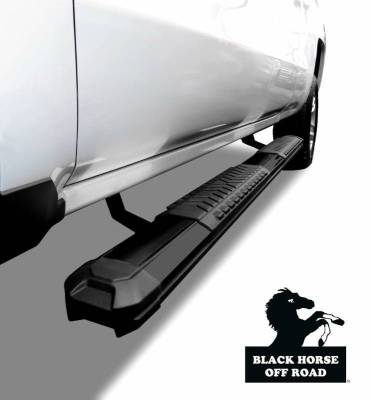 Black Horse Off Road - E | Summit Running Boards | Black | Double Cab
