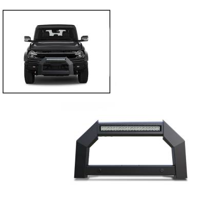 A | Armour Bull Bar | Matte Black | AB-F06 | With 20in LED Light Bar