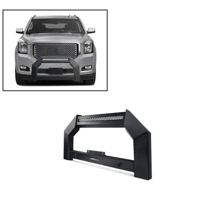 Black Horse Off Road - A | Armour Bull Bar | Matte Black | AB-GM10 | With 20in LED Light Bar