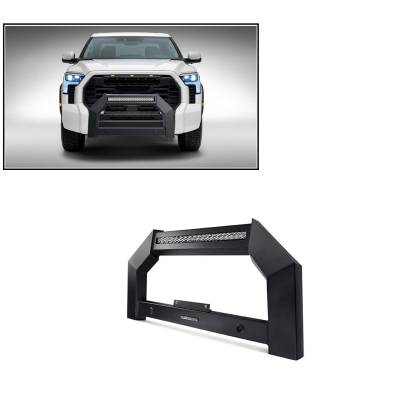 Bull Bars - Armour Bull Bar - Black Horse Off Road - A | Armour Bull Bar | Matte Black | AB-TO10 | With 20in LED Light Bar