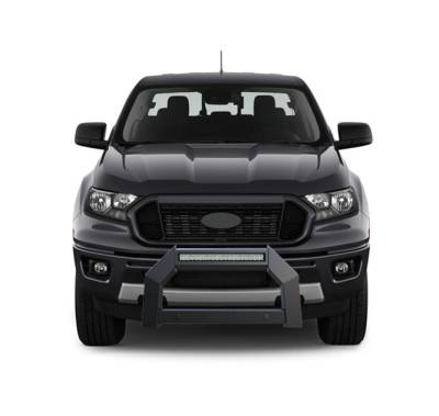 Black Horse Off Road - A | Armour LED Bull Bar | Matte Black | AB-FO12 | With 20in LED Light Bar - Image 9