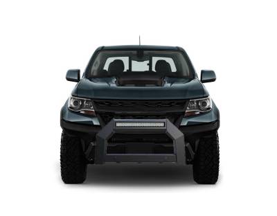 Black Horse Off Road - A | Armour LED Bull Bar | Matte Black | AB-GM20 | With 20in LED Light Bar - Image 5