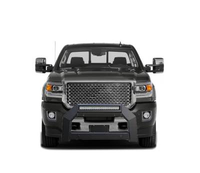 Black Horse Off Road - A | Armour LED Bull Bar | Matte Black | AB-GM26 | With 20in LED Light Bar - Image 3