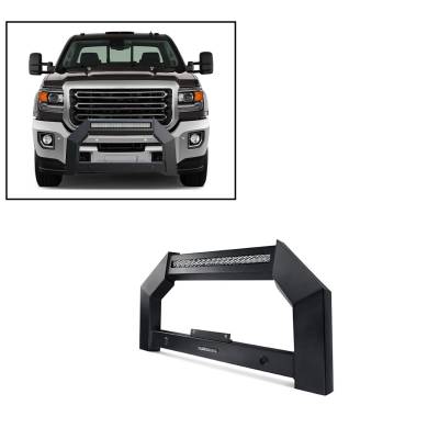 Black Horse Off Road - A | Armour LED Bull Bar | Matte Black | AB-GM26 | With 20in LED Light Bar - Image 1
