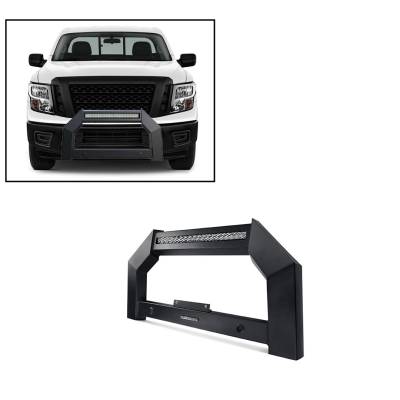 A | Armour LED Bull Bar | Matte Black | AB-NI20 | With 20in LED Light Bar