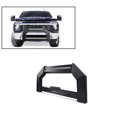 Black Horse Off Road - A | Armour LED Bull Bar | Matte Black | With 20in LED Light Bar | AB-GM27 