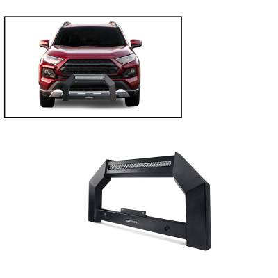 Black Horse Off Road - A | Armour LED Bull Bar | Matte Black | With 20in LED Light Bar | AB-TO48