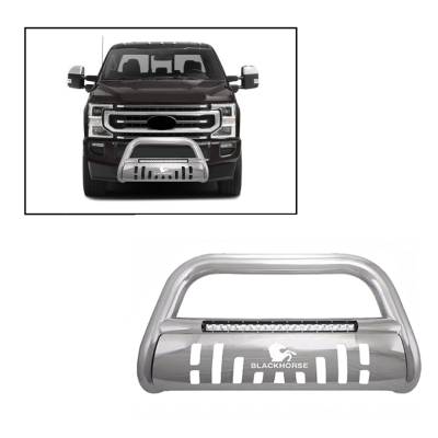 Black Horse Off Road - A | Beacon Bull Bar | Stainless Steel | Skid Plate | BE-FOF2S