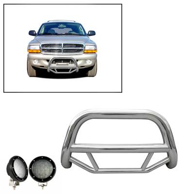 Black Horse Off Road - A | Max Bull Bar Kit |  Stainless Steel | MBS-DOB2001-PLFB