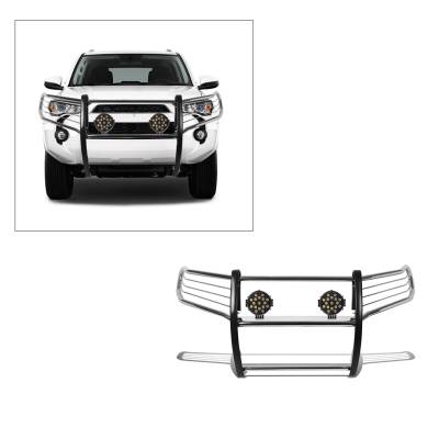 D | Grille Guard Kit | Stainless | With Set of 7" Black LED