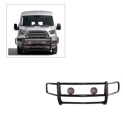 Black Horse Off Road - D | Grille Guard Kit | With Set 7'' Black LED - Image 1