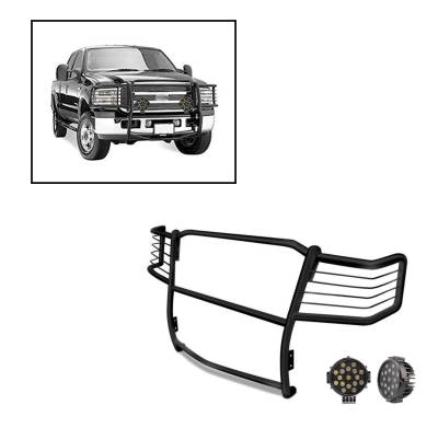 D | Grille Guard Kit| Black | With Set of 7" Black LED