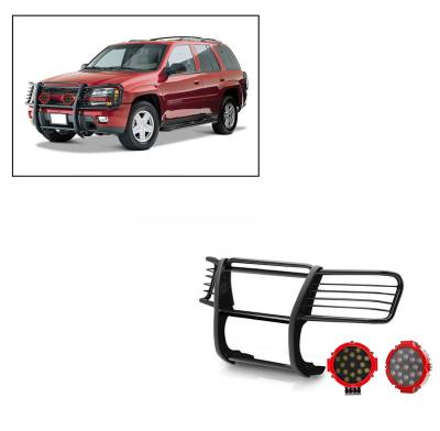 D | Grille Guard Kit| Black | With Set of 7" Red LED
