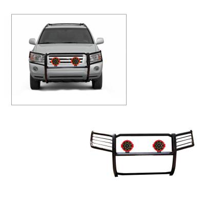 D | Grille Guard Kit| Black | With Set of 7" Red LED