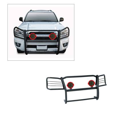D | Grille Guard Kit| Black | With Set of 7" Red LED