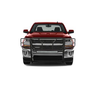 Black Horse Off Road - D | Rugged Heavy - Duty Grille Guard KIT | Black | with 20 in LED Bar - Image 3