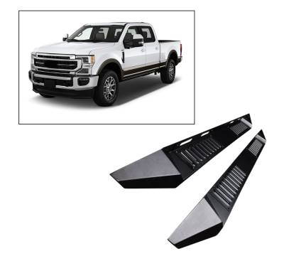 Black Horse Off Road - E | Armour Heavy Duty Steel Running Boards | Black | Crew Cab | AR-FOF291 - Image 14