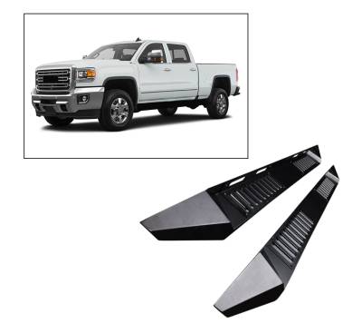 Black Horse Off Road - E | Armour Heavy Duty Steel Running Boards | Black | Crew Cab | AR-GMG185 - Image 5