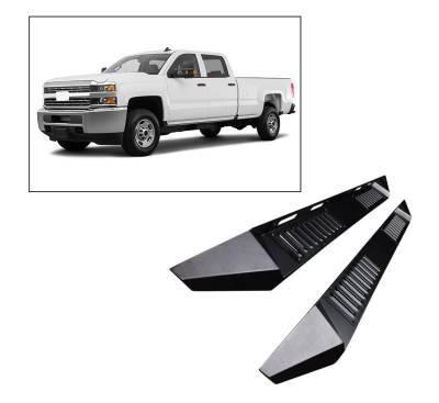Black Horse Off Road - E | Armour Heavy Duty Steel Running Boards | Black | Crew Cab | AR-GMG185 - Image 21