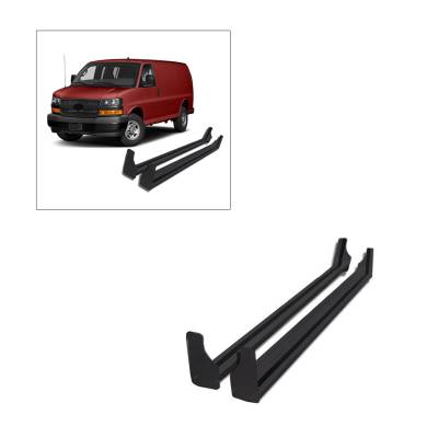 Black Horse Off Road - E | Commercial Running Boards | Black | RUN102A