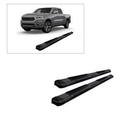 E | Cutlass Running Boards | Cold- Rolled Steel | Double Cab | RN-DGRAM-19-76-BK