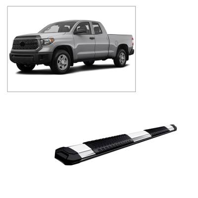 Black Horse Off Road - E | Cutlass Running Boards | Stainless Steel | Double Cab |   RN-TOTU-79 - Image 1