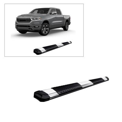 Black Horse Off Road - E | Cutlass Running Boards | Stainless Steel | Double Cab | RN-DGRAM-19-76