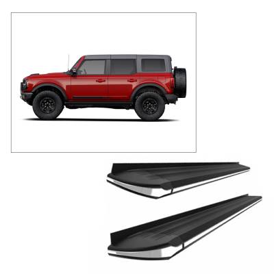 Black Horse Off Road - E | Exceed Running Boards | Black | EX-F1270 - Image 1