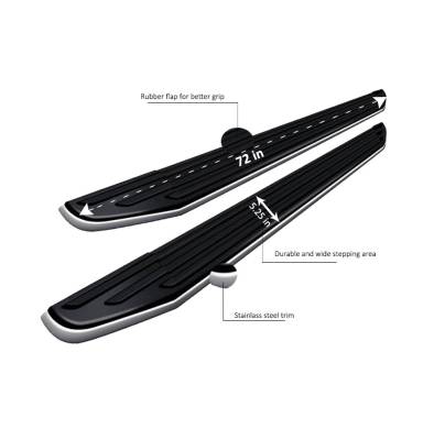 Black Horse Off Road - E | Premium Running Boards | Black | PR-W1069 - Image 9