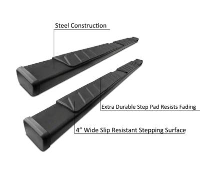 Black Horse Off Road - E | Summit Running Boards | Black | Extended / Double Cab - Image 8