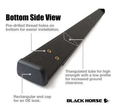 Black Horse Off Road - E | Summit Running Boards | Black | SU-FO0176BK - Image 6