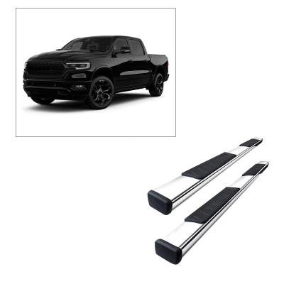 Black Horse Off Road - E | Summit Running Boards | Stainless Steel | Crew Cab | SU-DO0585SS