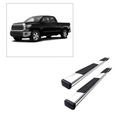 Black Horse Off Road - E | Summit Running Boards | Stainless Steel | Double Cab |   SU-TO0279SS - Image 1