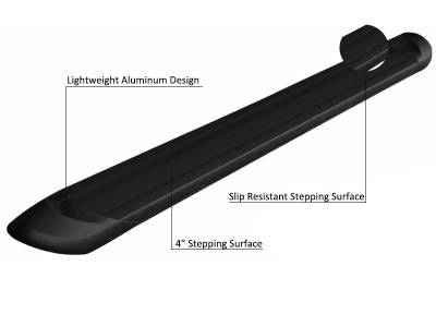 Black Horse Off Road - E | Transporter Running Boards | Black | TR-T585 - Image 7