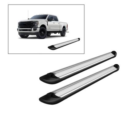 Black Horse Off Road - E | Transporter Running Boards | Silver | TR-F291S - Image 8