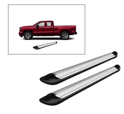 E | Transporter Running Boards | Silver | TR-G378S