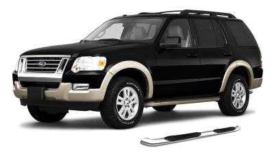Black Horse Off Road - F | 3in Side Steps | Stainless Steel - Image 1