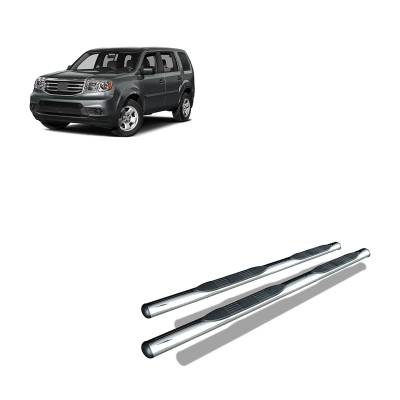 Black Horse Off Road - F | 4in Side Steps | Stainless Steel - Image 1