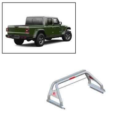 Black Horse Off Road - J | Classic Roll Bar | Stainless Steel | Tonneau Cover Compatible | RB09SS