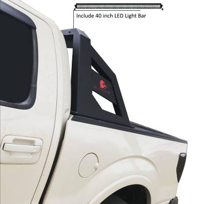 Black Horse Off Road - J | Armour Roll Bar Kit | Black | 50in LED Light Bar | ARB-NIFRB-KIT - Image 4