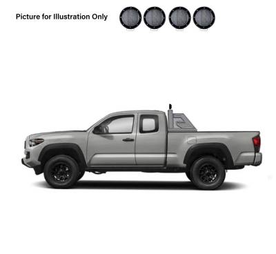 Black Horse Off Road - J | Armour II Roll Bar Kit | Comes with a set of 5.3" Black Round Flood LED Lights | AR2-03B-PLFB - Image 7