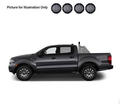 Black Horse Off Road - J | Armour II Roll Bar Kit | Comes with a set of 5.3" Black Round Flood LED Lights | AR2-07B-PLFB - Image 7