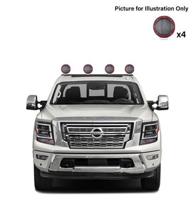 Black Horse Off Road - J | Classic Roll Bar | Black | Compatible With Most 1/2 Ton Trucks | with 2 sets of 5.3" Round Flood Red LED Light | RB001BK-PLFR - Image 22
