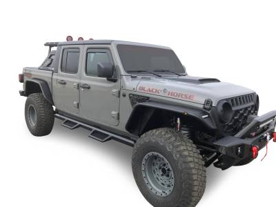 Black Horse Off Road - J | Armour II Roll Bar Kit | Comes with a set of 5.3" Red Round Flood LED Lights | AR2-09BA3-PLFR - Image 10