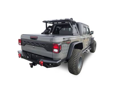 Black Horse Off Road - J | Armour II Roll Bar Kit | Comes with a set of 5.3" Red Round Flood LED Lights | AR2-09BA3-PLFR - Image 11